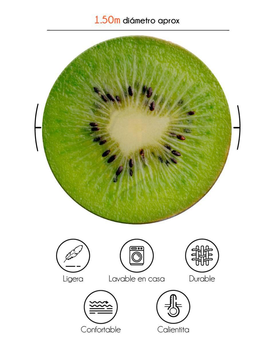 Frazada de tejido plano Frutas Kiwi unisex 4