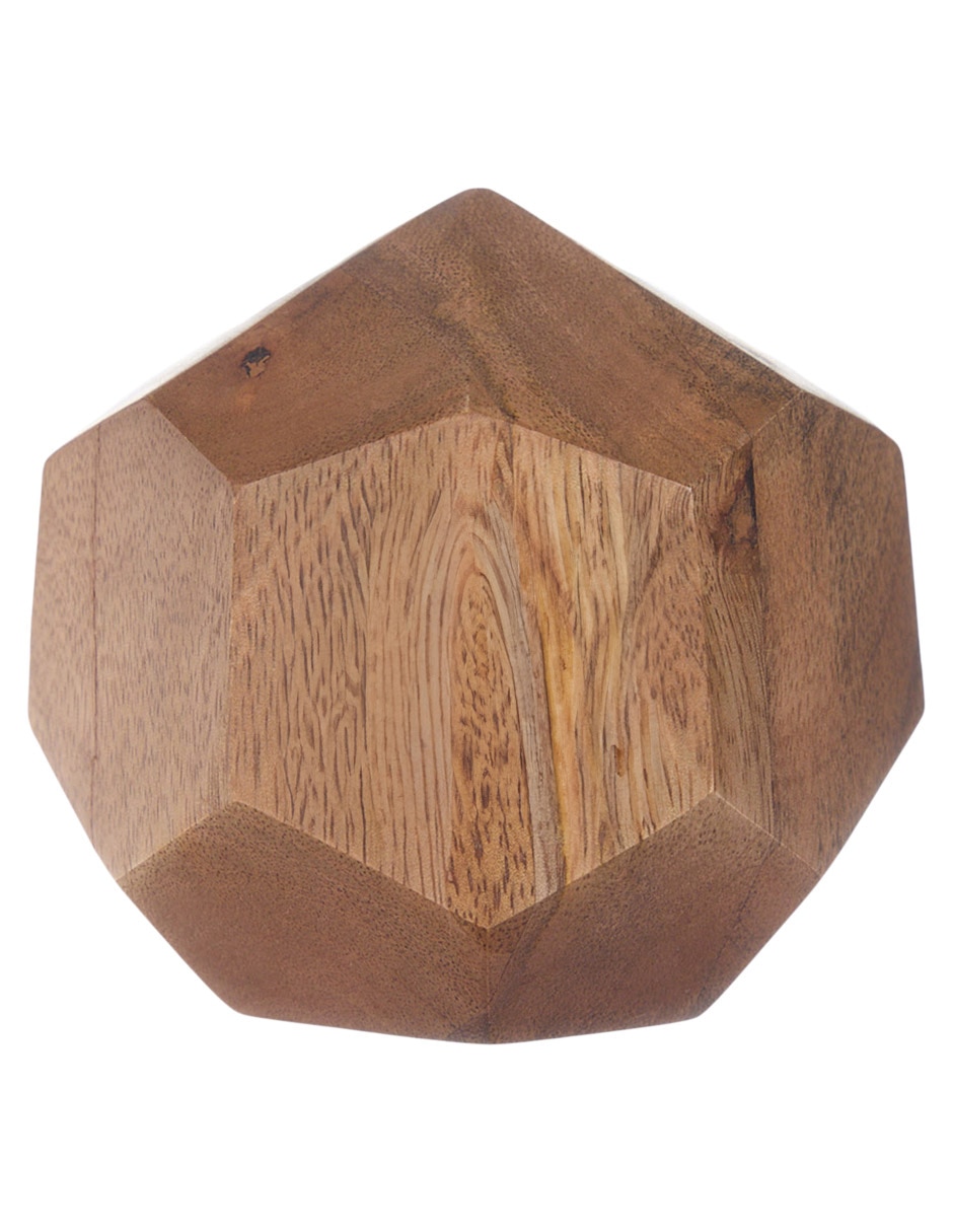 Figura de esfera Facetada de madera