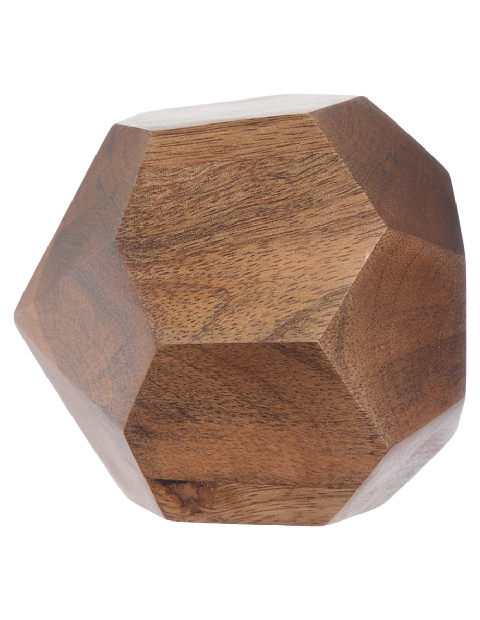 Figura de esfera Facetada de madera 2