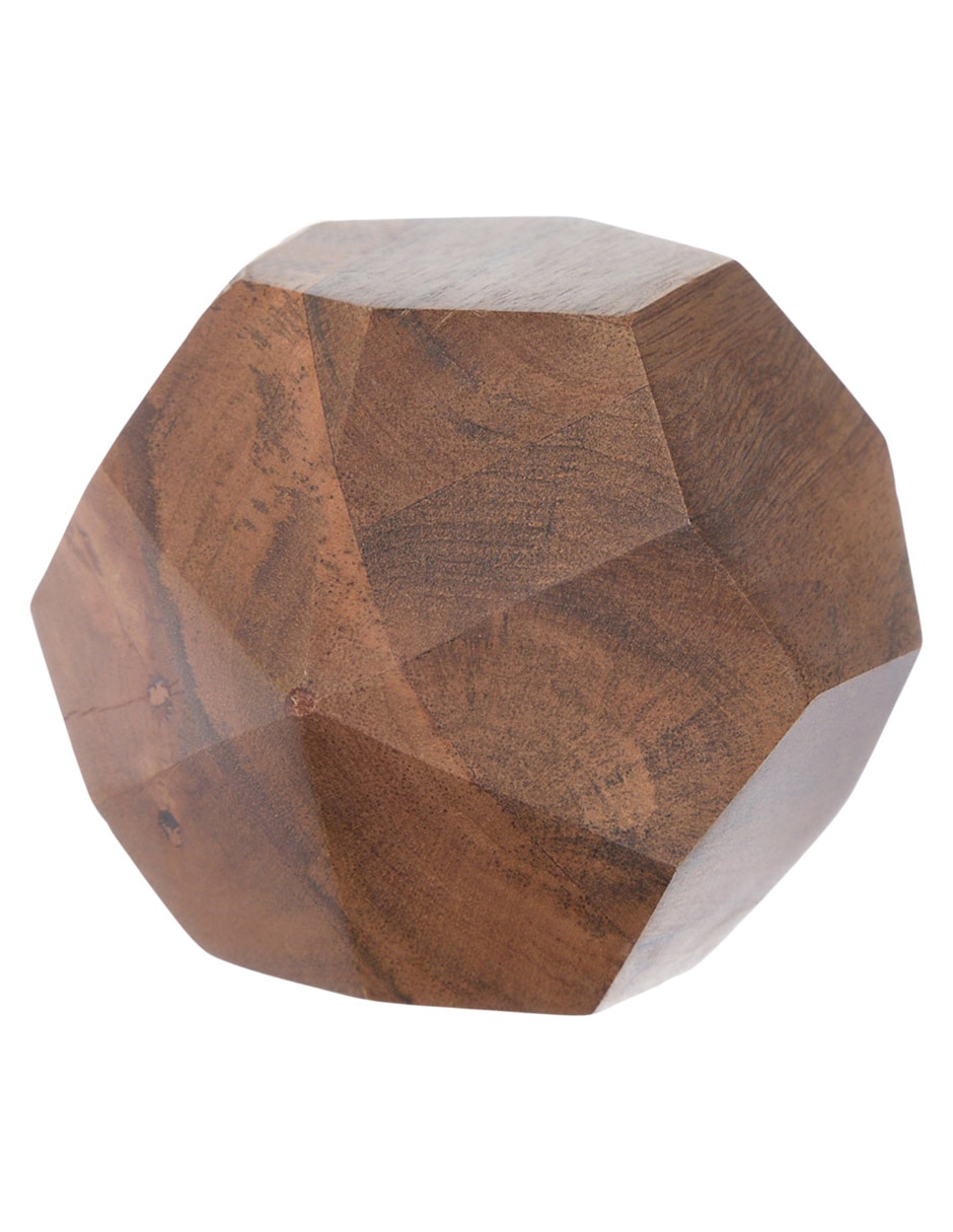 Figura de esfera Facetada de madera 4