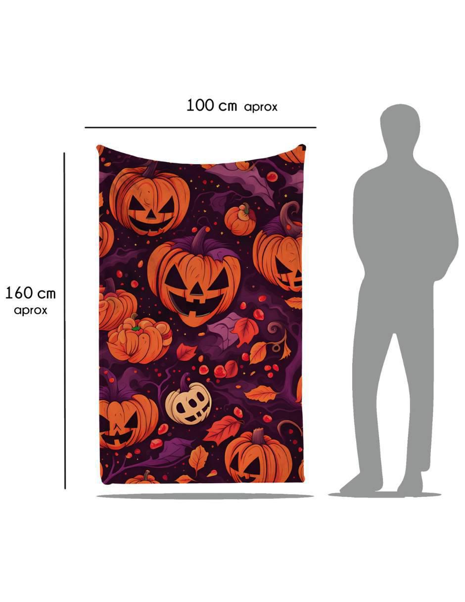 Frazada de tejido plano Halloween Calabaza unisex 5
