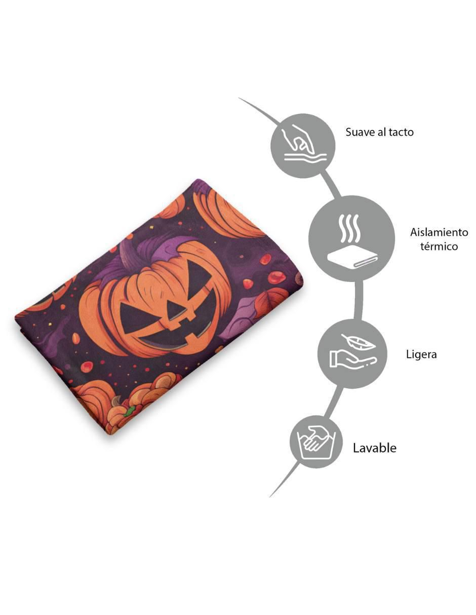 Frazada de tejido plano Halloween Calabaza unisex 4