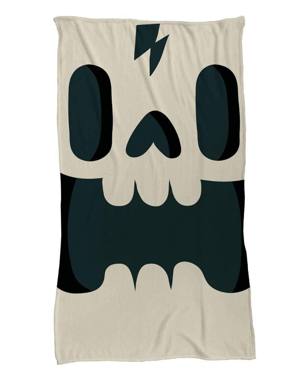 Frazada de tejido plano Halloween Calavera Huesos unisex