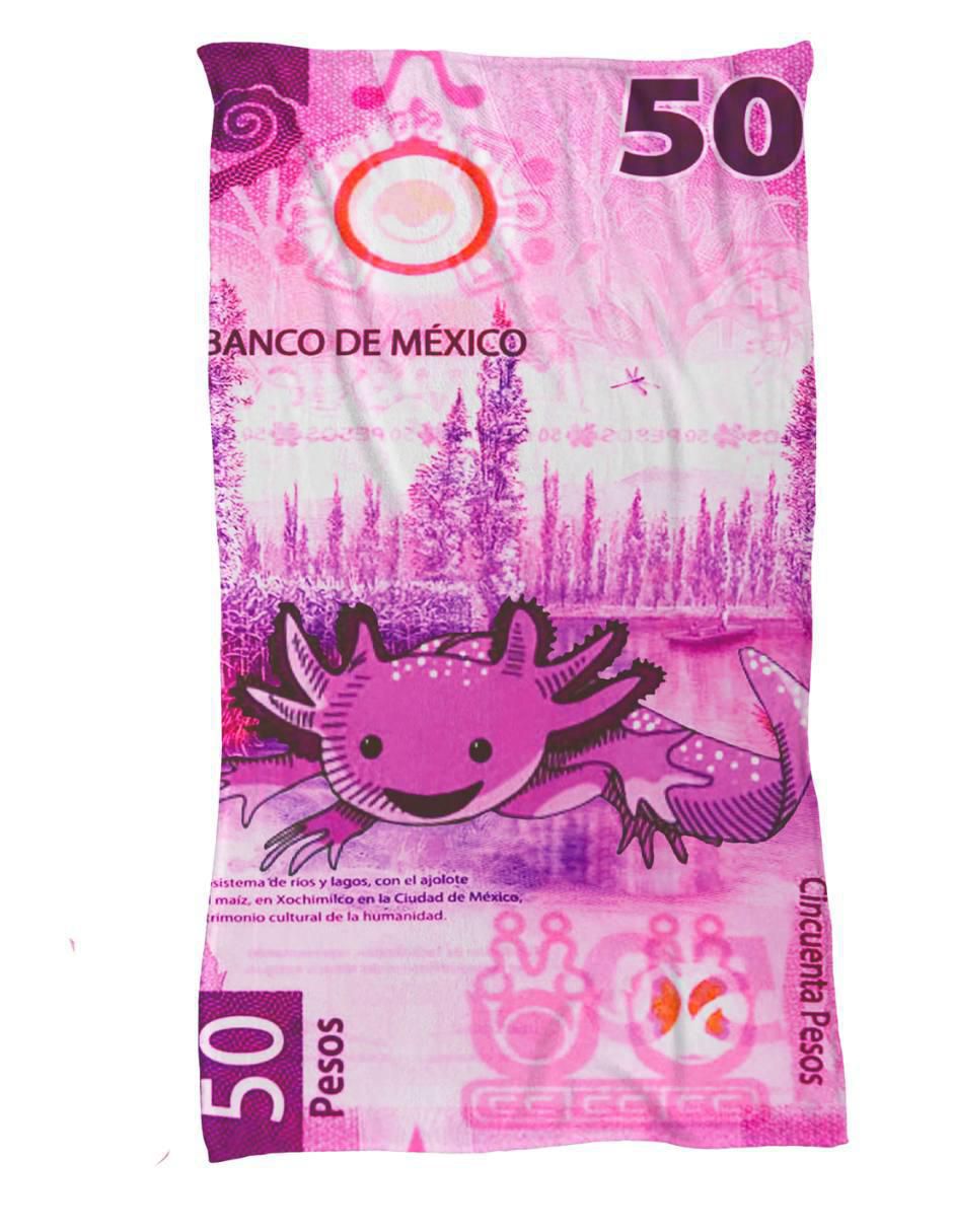 Frazada clásica de tejido punto Billete de 50 Ajolote