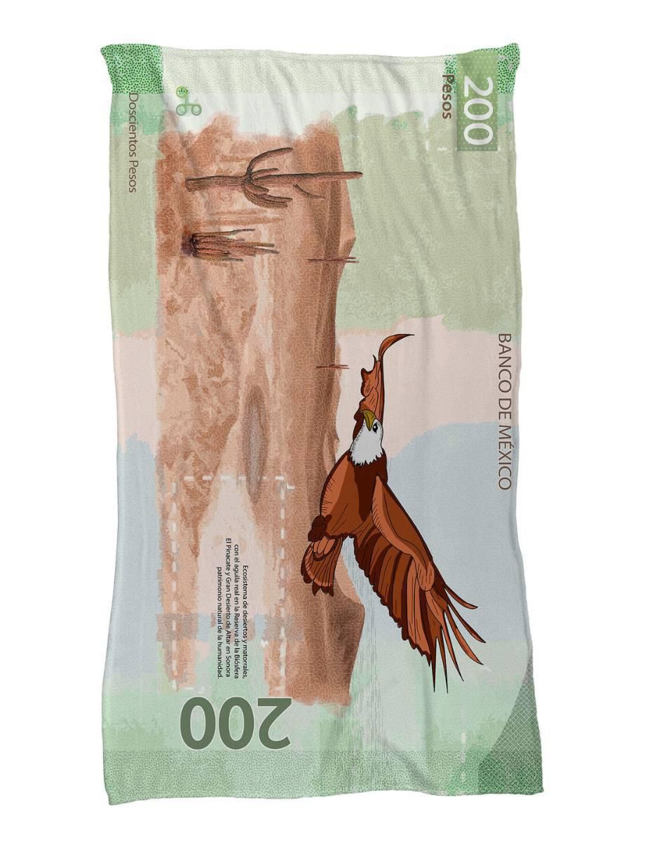 Frazada clásica de tejido punto Billete De 200 Águila
