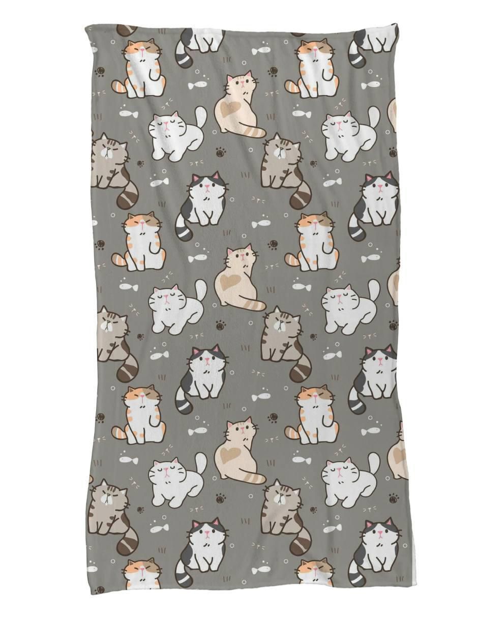 Frazada clásica de tejido punto Gatitos Kawaii