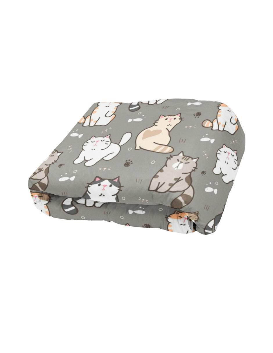 Frazada clásica de tejido punto Gatitos Kawaii 2