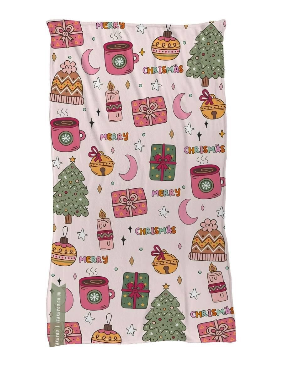 Frazada clásica de tejido punto Navidad girls unisex