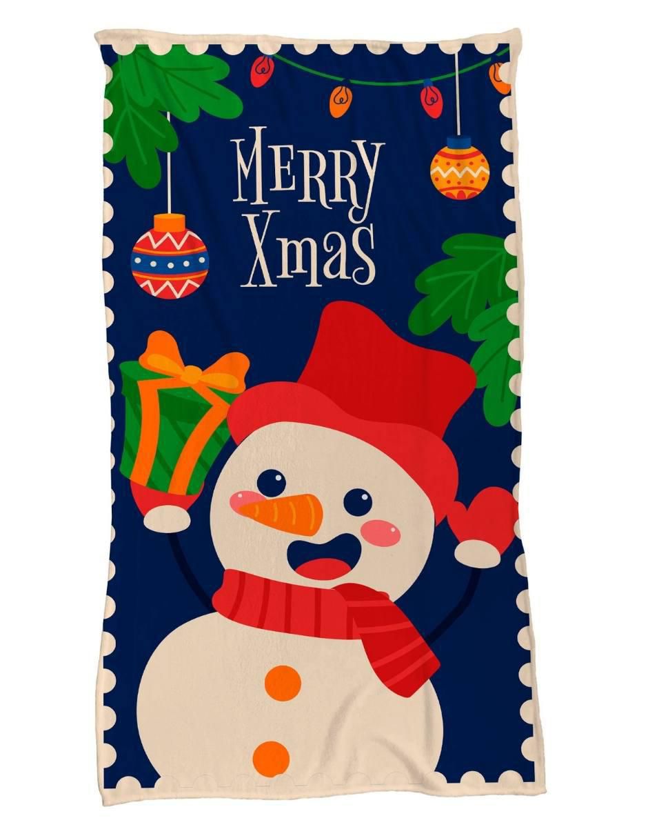Frazada clásica de tejido punto Muñeco de nieve unisex