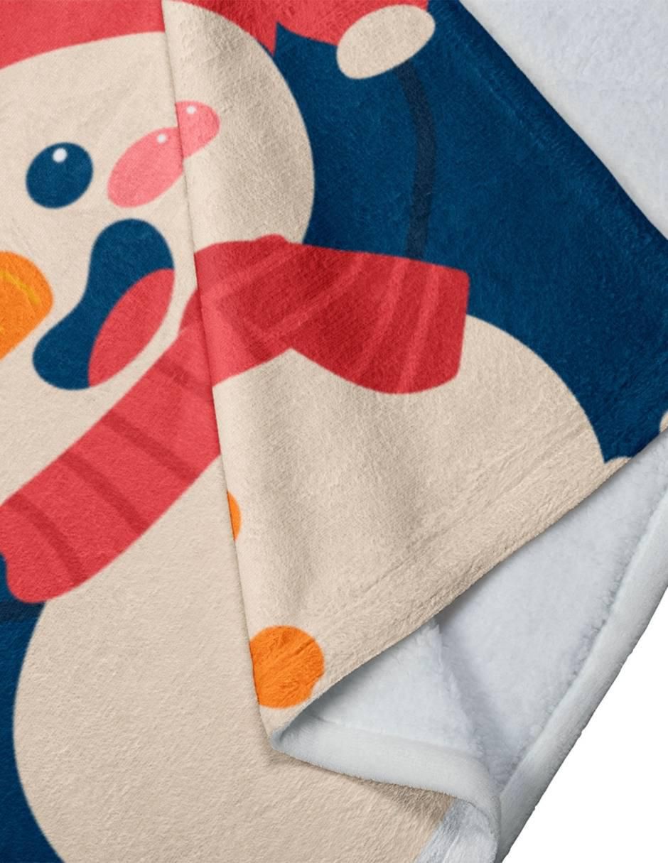 Frazada clásica de tejido punto Muñeco de nieve unisex 3