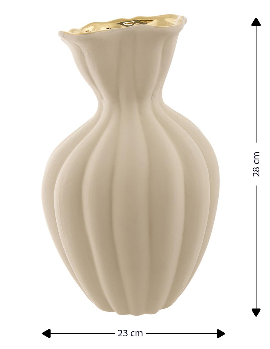 Florero Seta Gold de porcelana 5