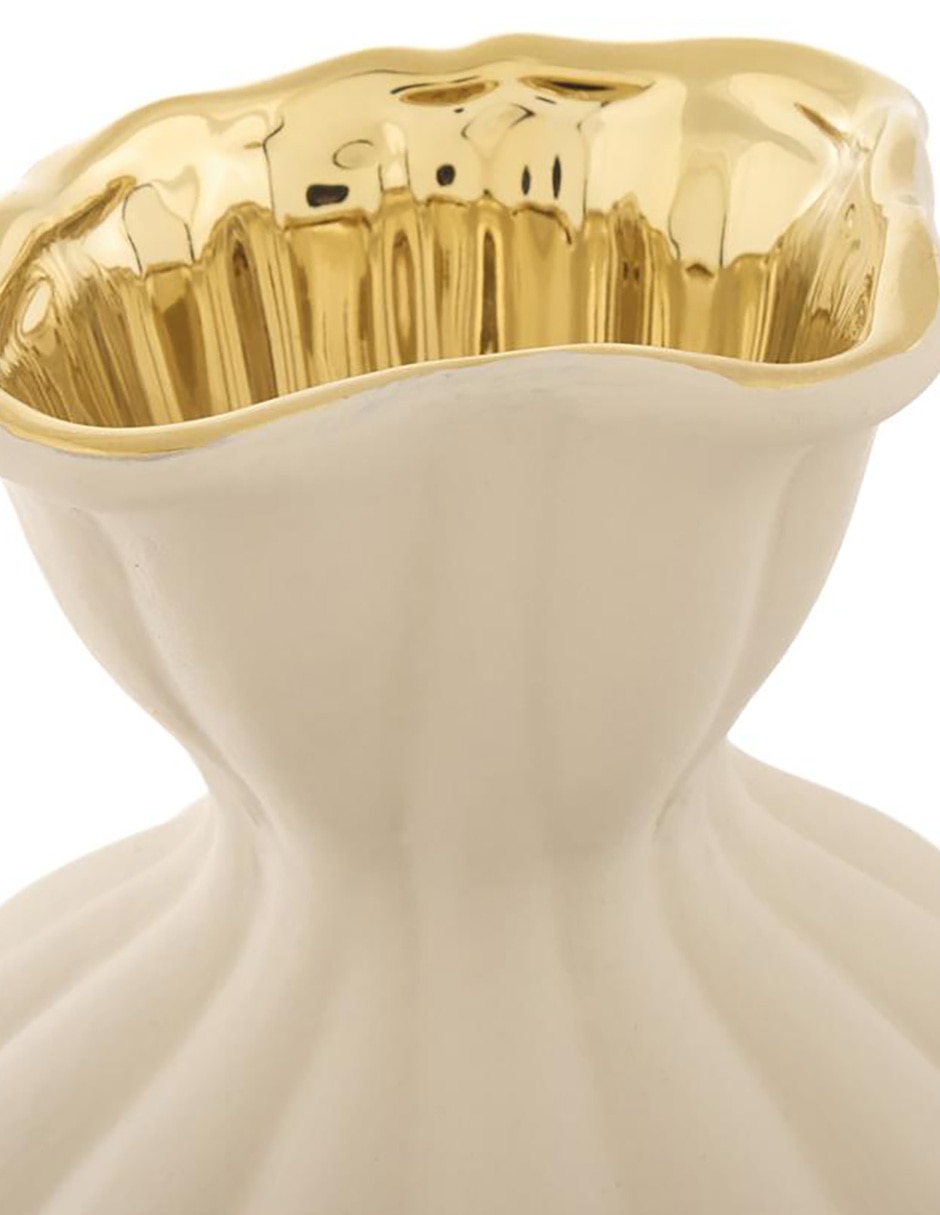 Florero Seta Gold de porcelana 3