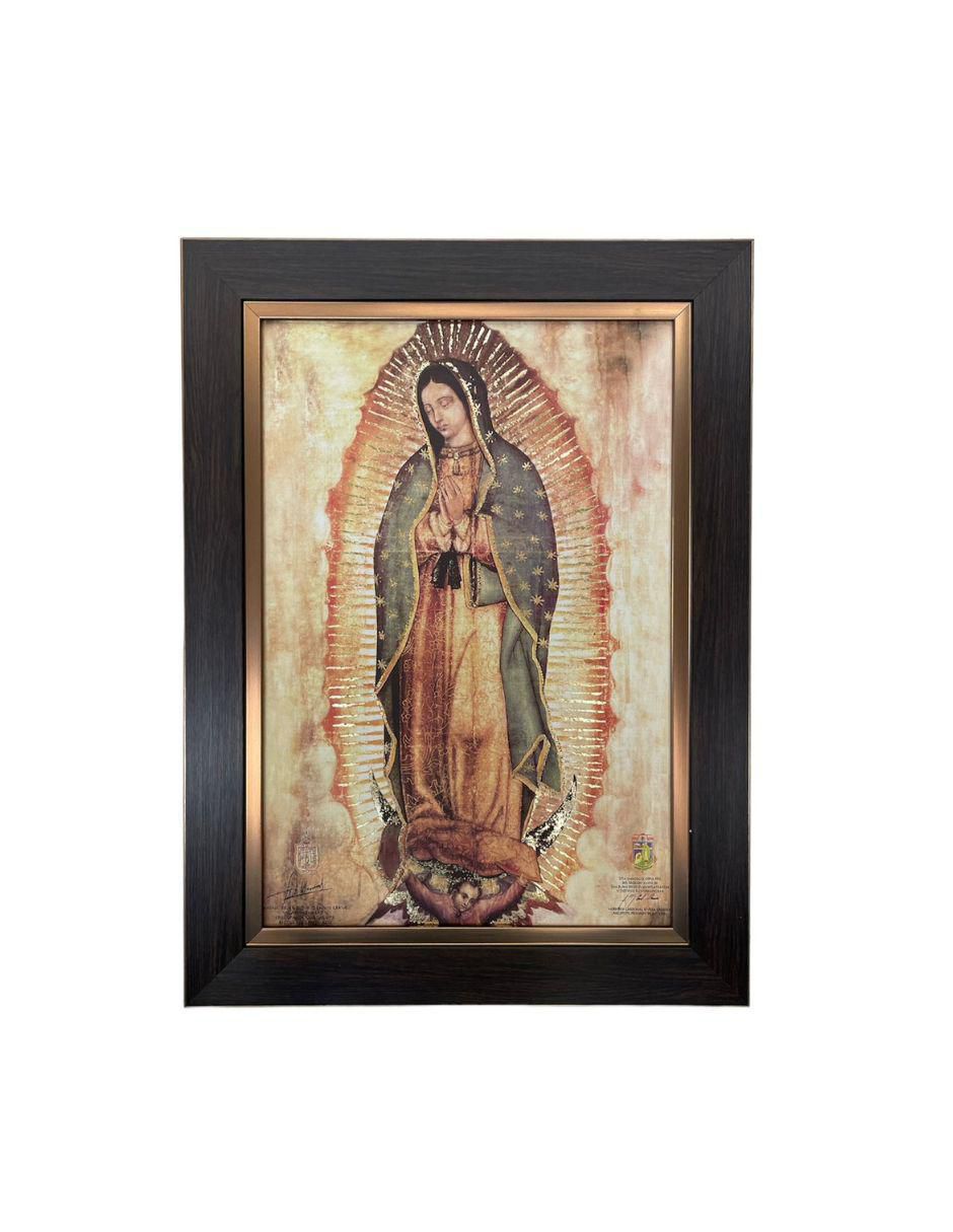 Cuadro Virgen de Guadalupe técnica polioleo