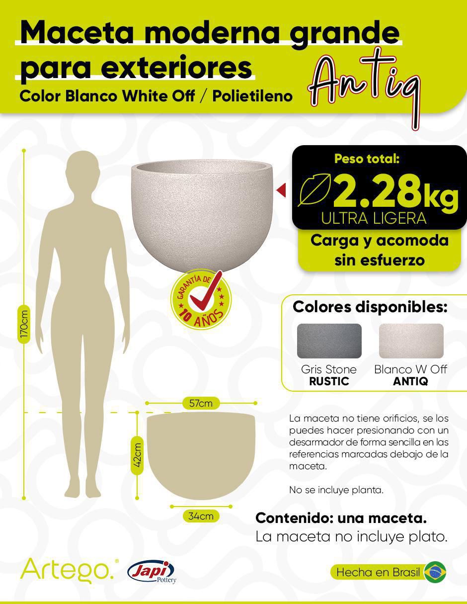 Maceta Antiq Japi de plástico 9