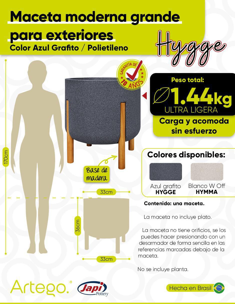 Maceta Hygge Japi de plástico 6
