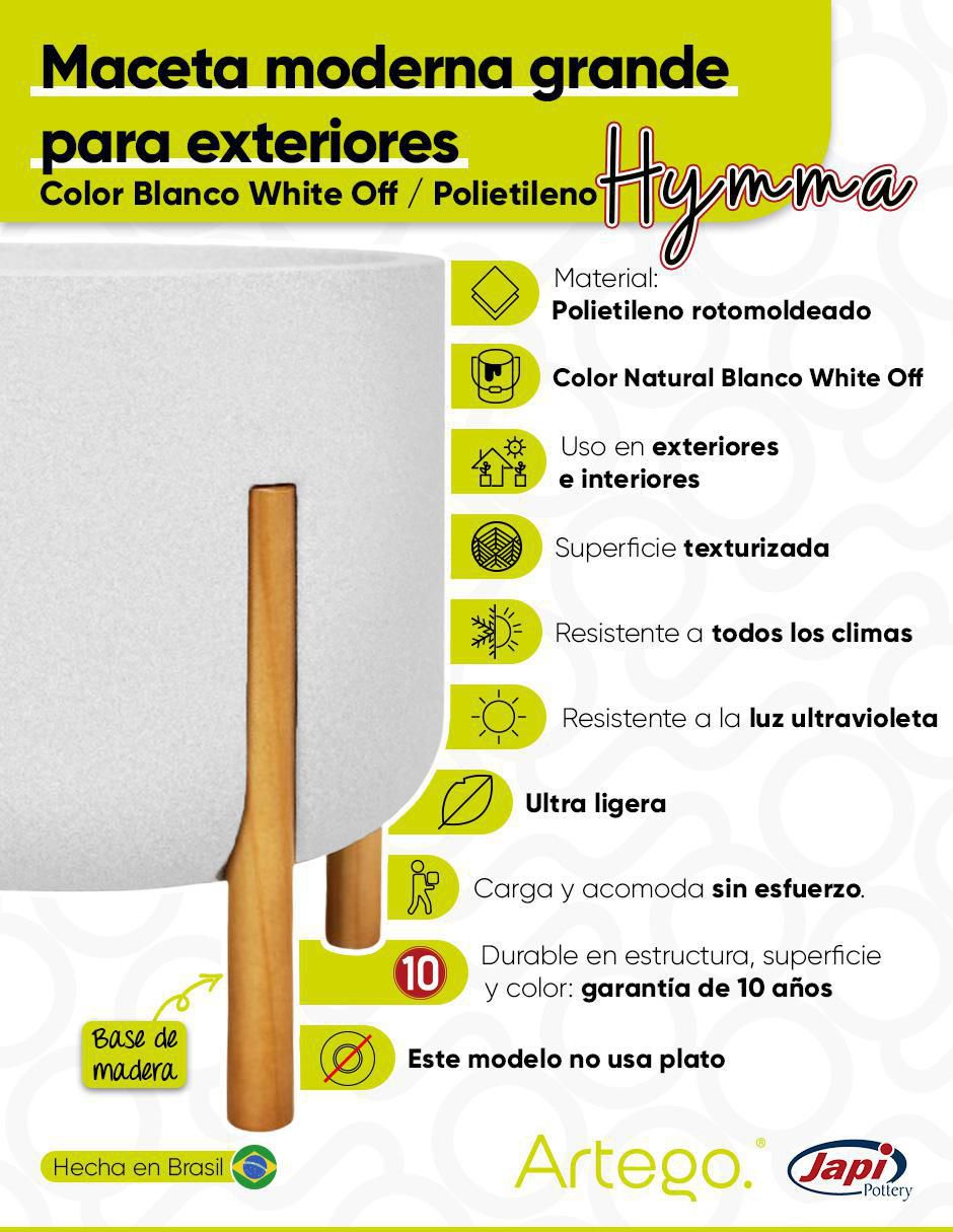 Maceta Hymma Japi de plástico 3