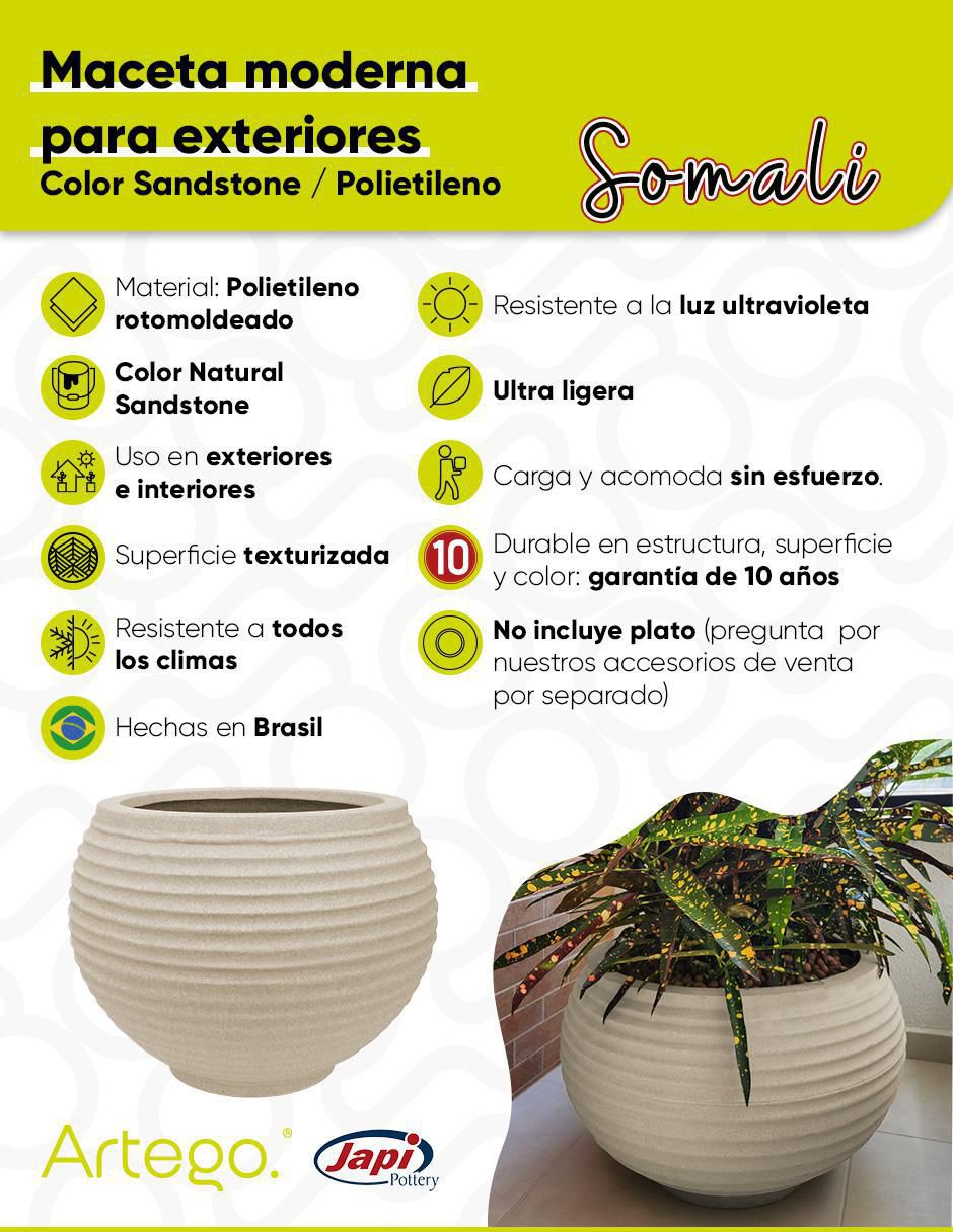 Maceta Ultra Ligera Japi de plástico 3