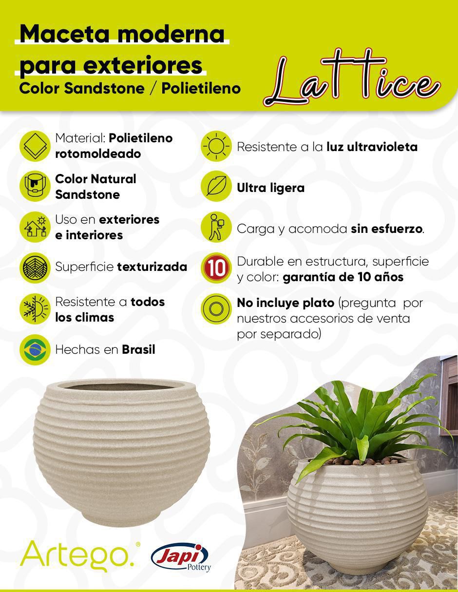 Maceta LATTICE Japi de plástico 3