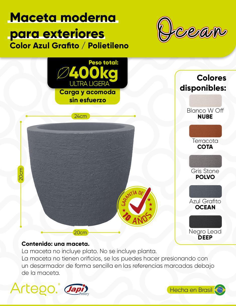 Maceta European Japi de plástico 9