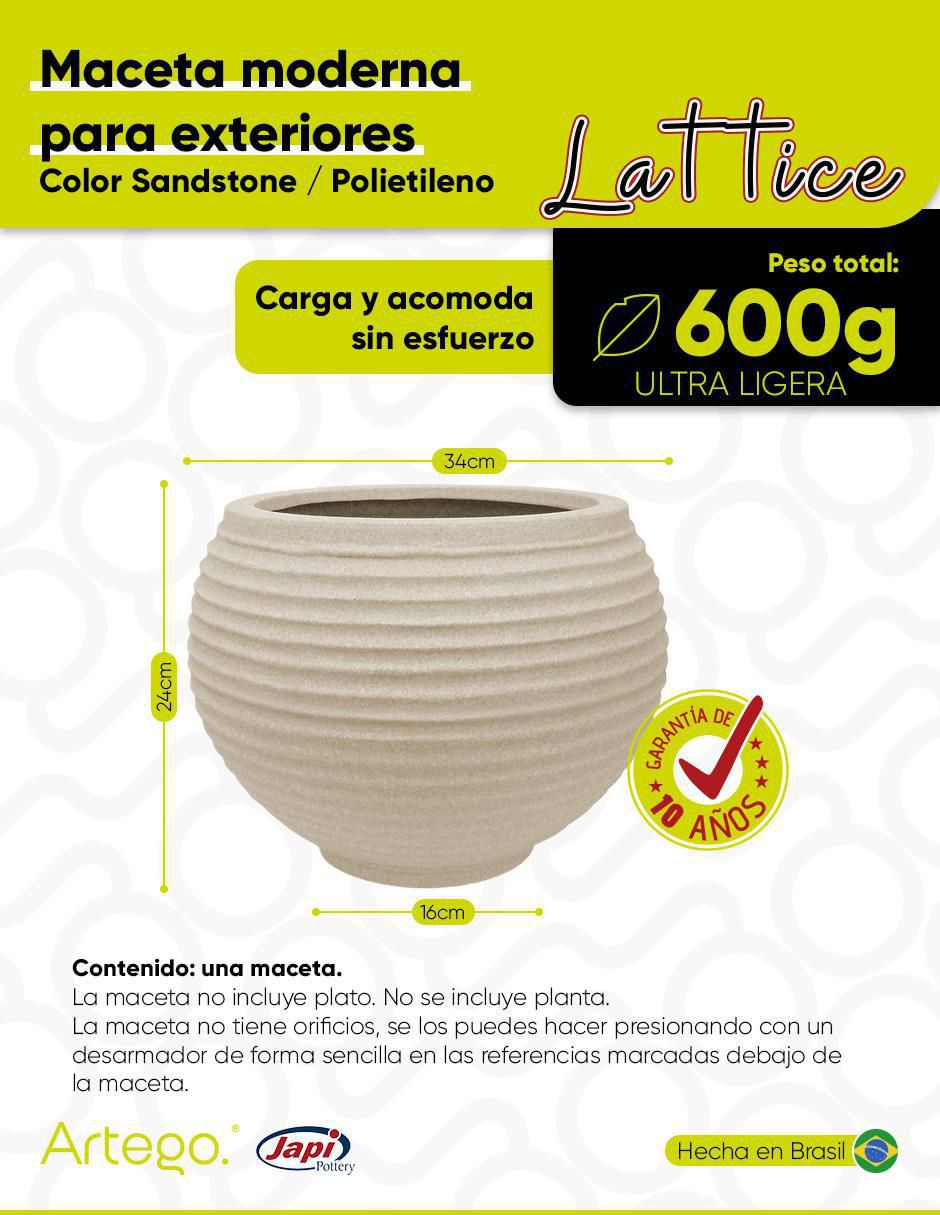 Maceta Lattice Japi de plástico 7