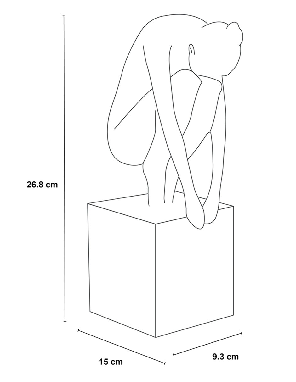Figura Yoga Lady de resina 5