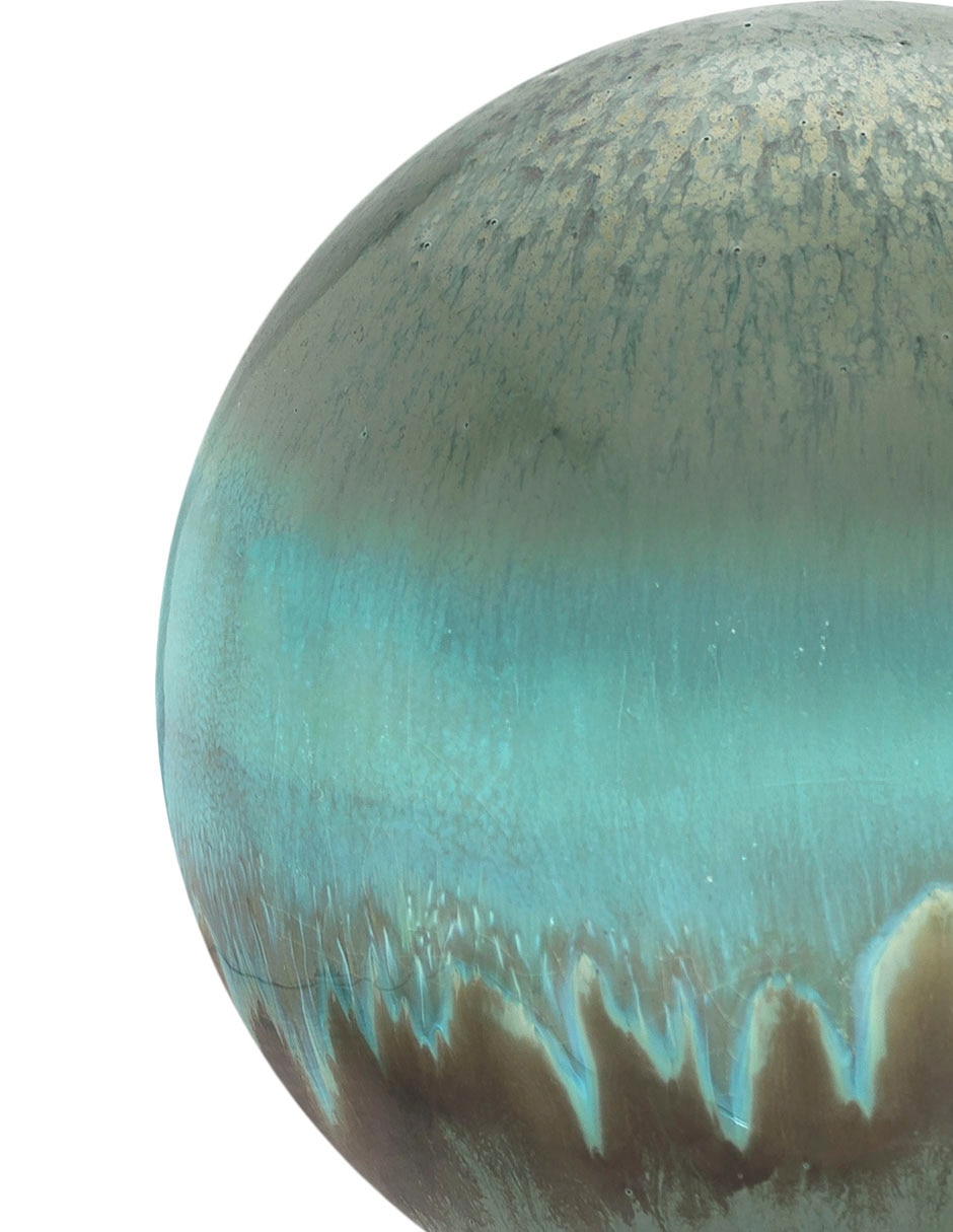 Figura circular Reactive Greens de cerámica 2