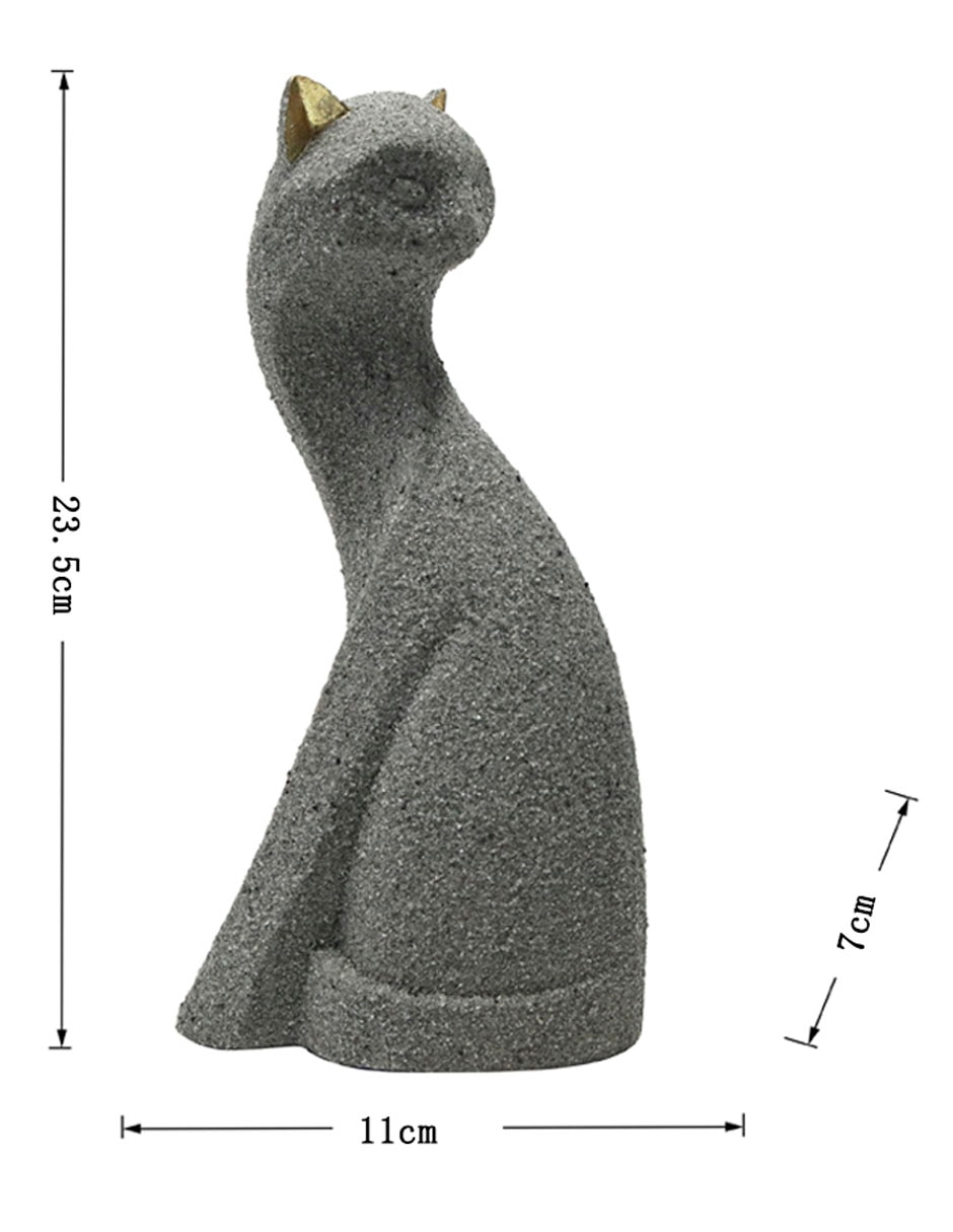 Figura decorativa Cat de resina 5