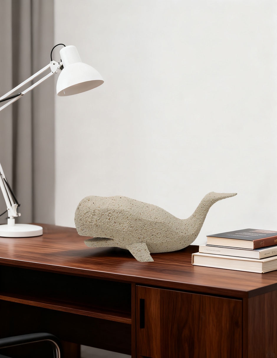 Figura decorativa Whale de resina 4