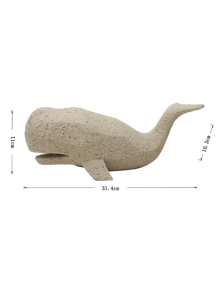 Figura decorativa Whale de resina 5