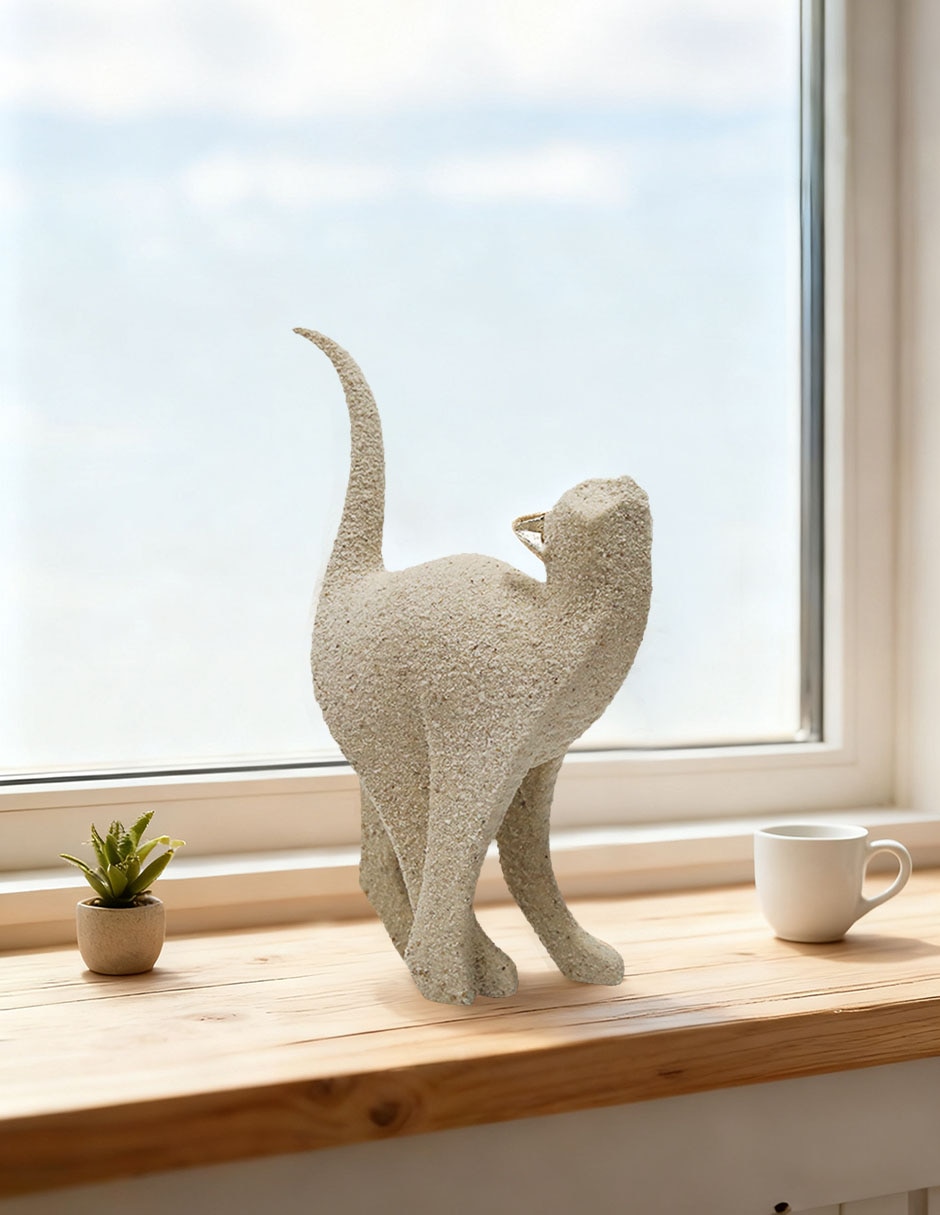 Figura decorativa Cat de resina 4