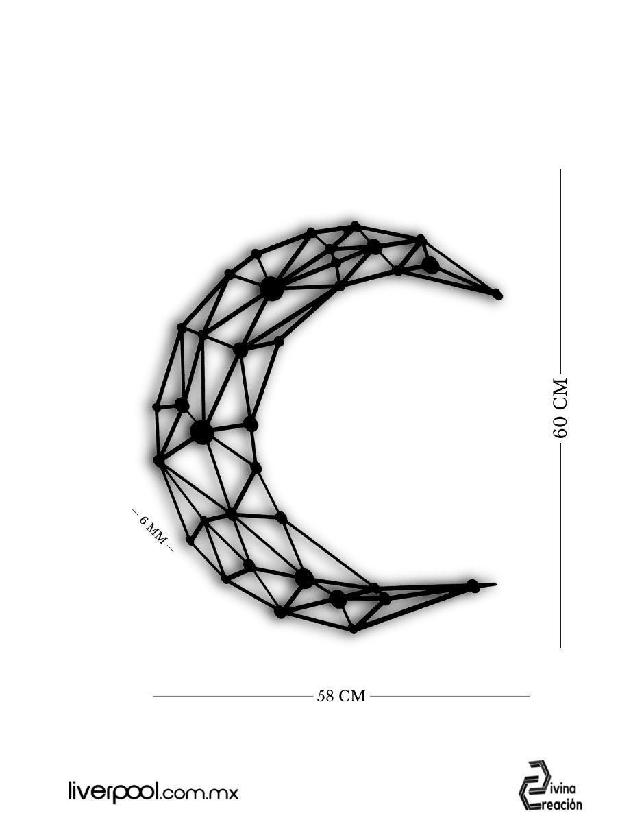 Accesorio decorativo geométrico luna 3