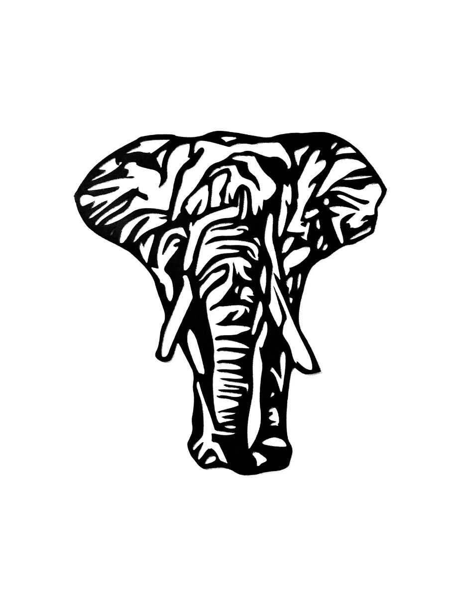 Accesorio decorativo elefante primitivo