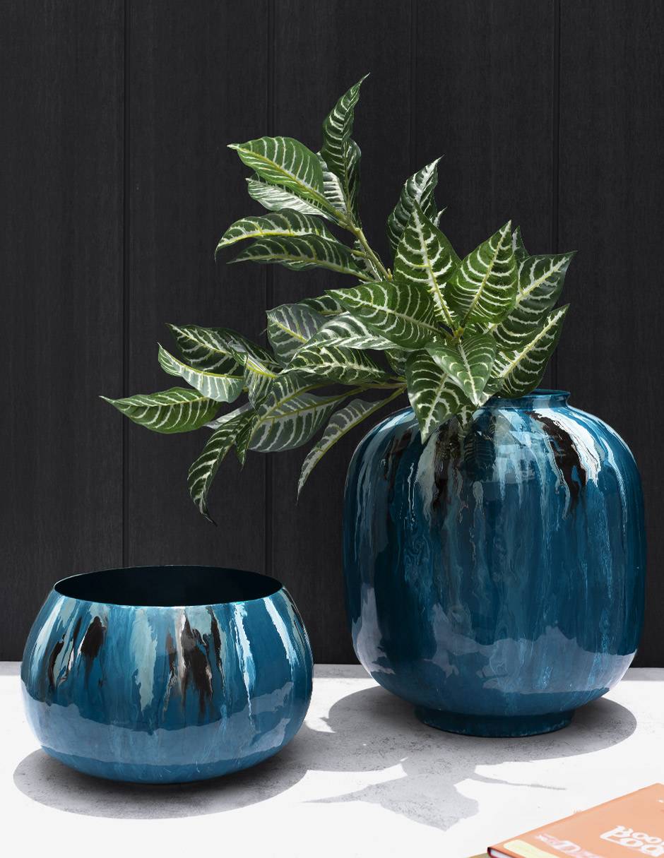 Florero Ocean Enamel de metal 6
