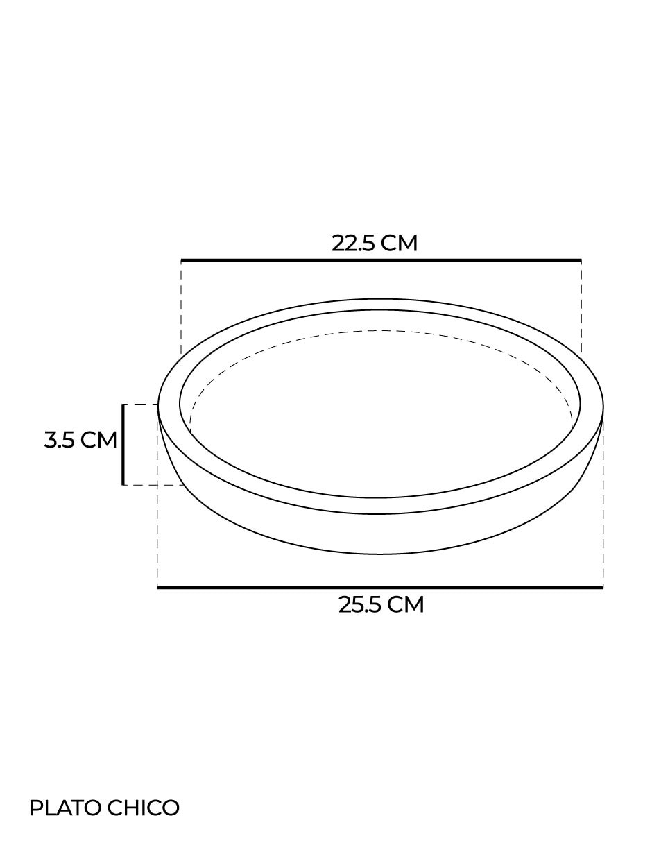 Plato para maceta de cerámica