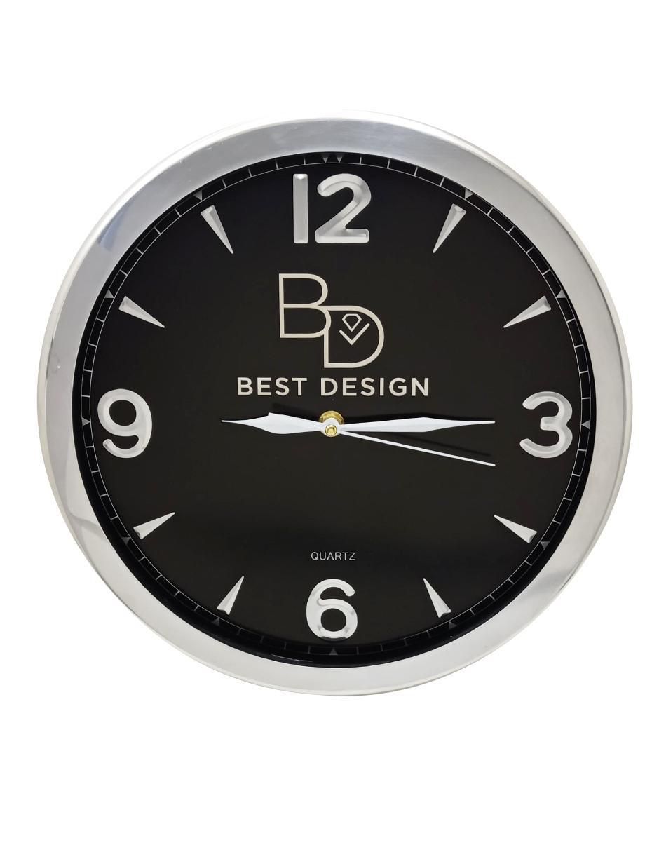 Reloj de pared de aluminio