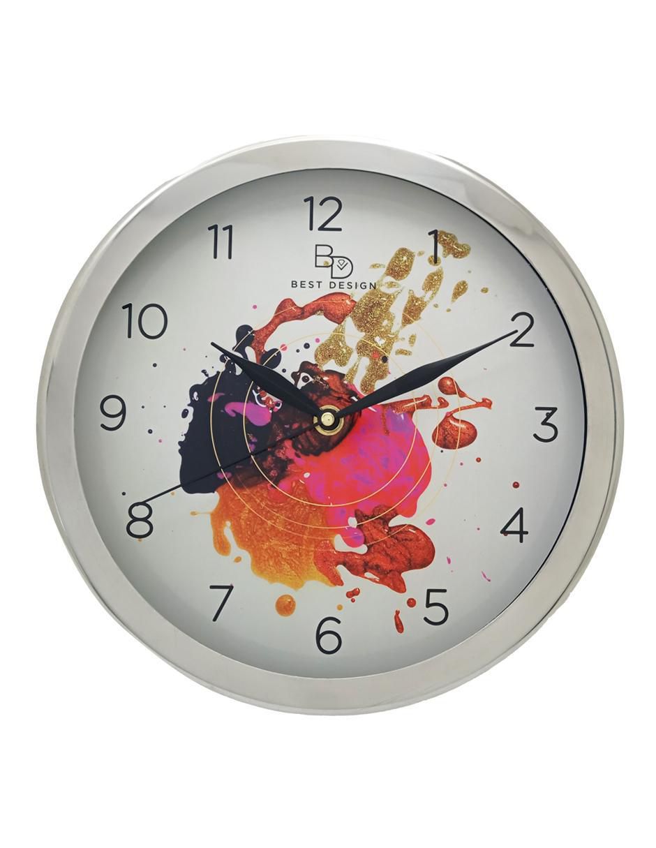 Reloj de pared de aluminio