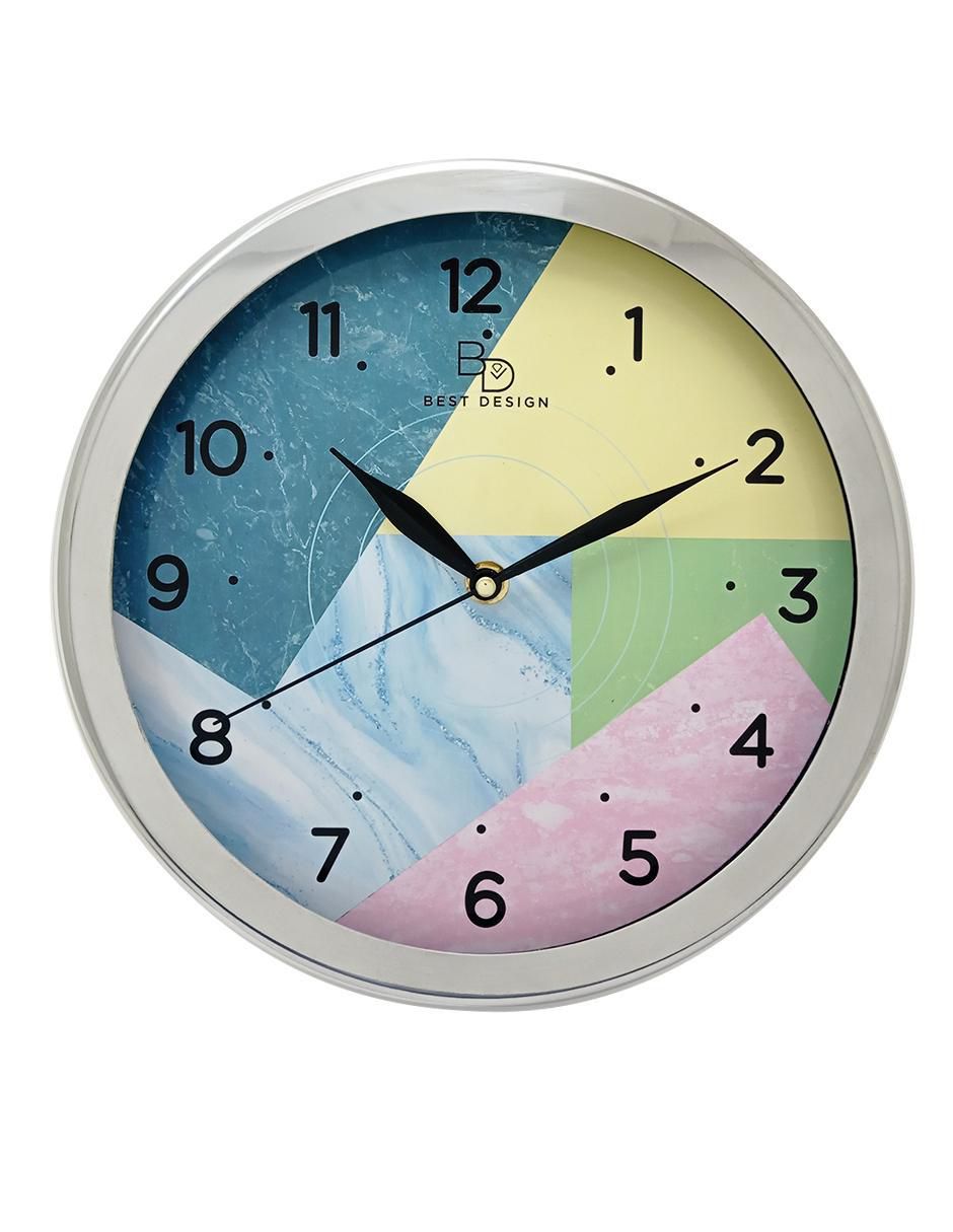 Reloj de pared de aluminio