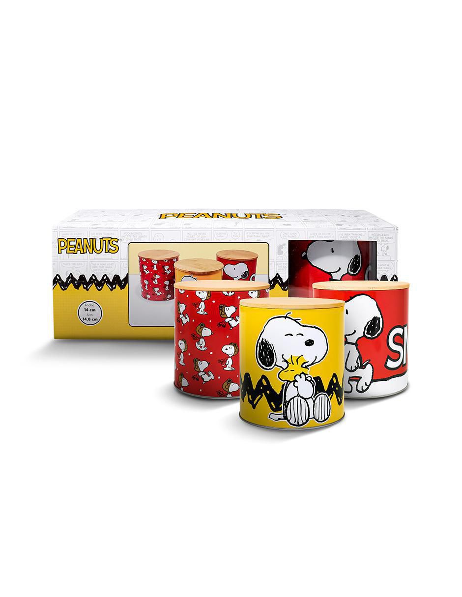 Set caja Snoopy cilindro con 3 piezas