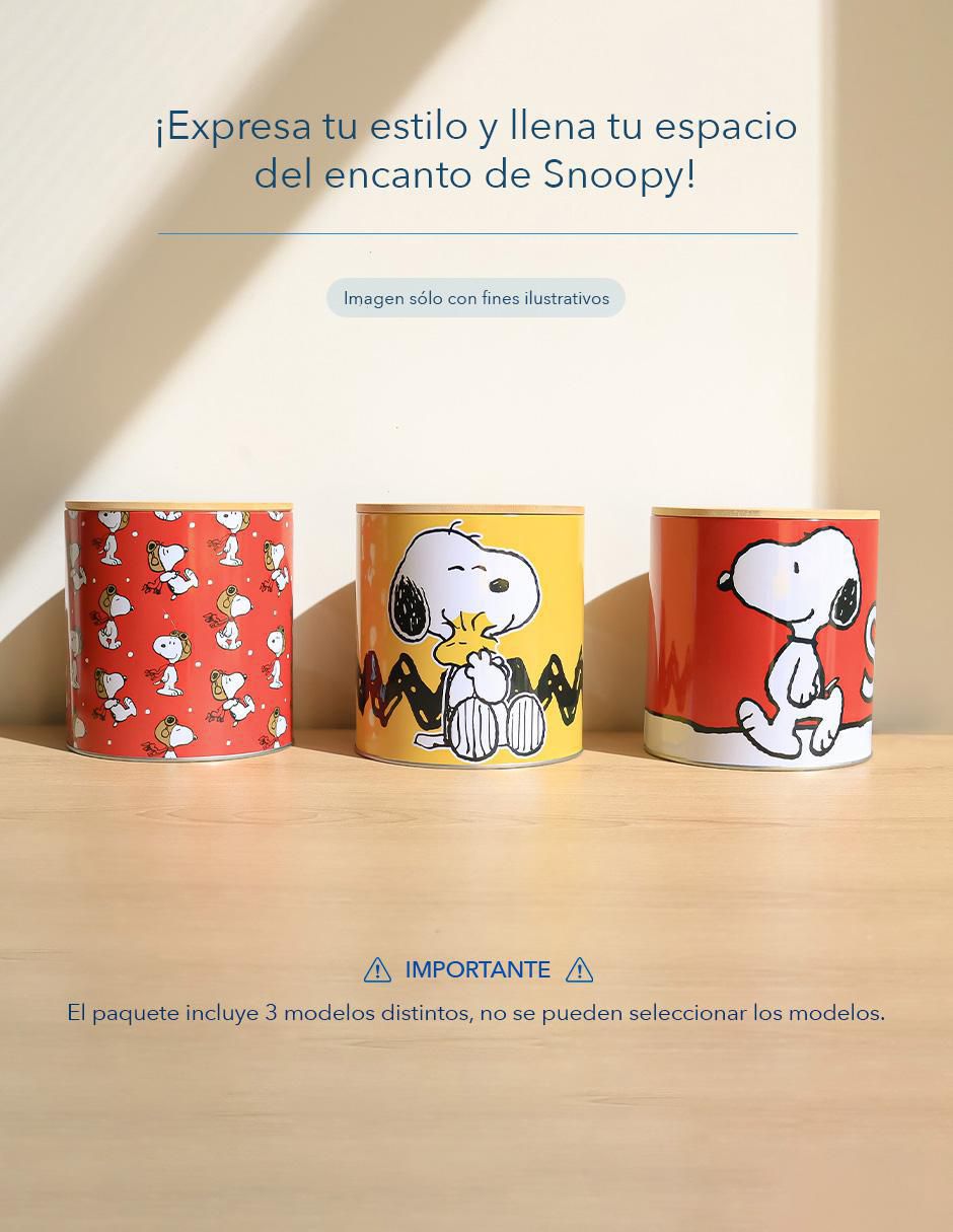 Set caja Snoopy cilindro con 3 piezas 6