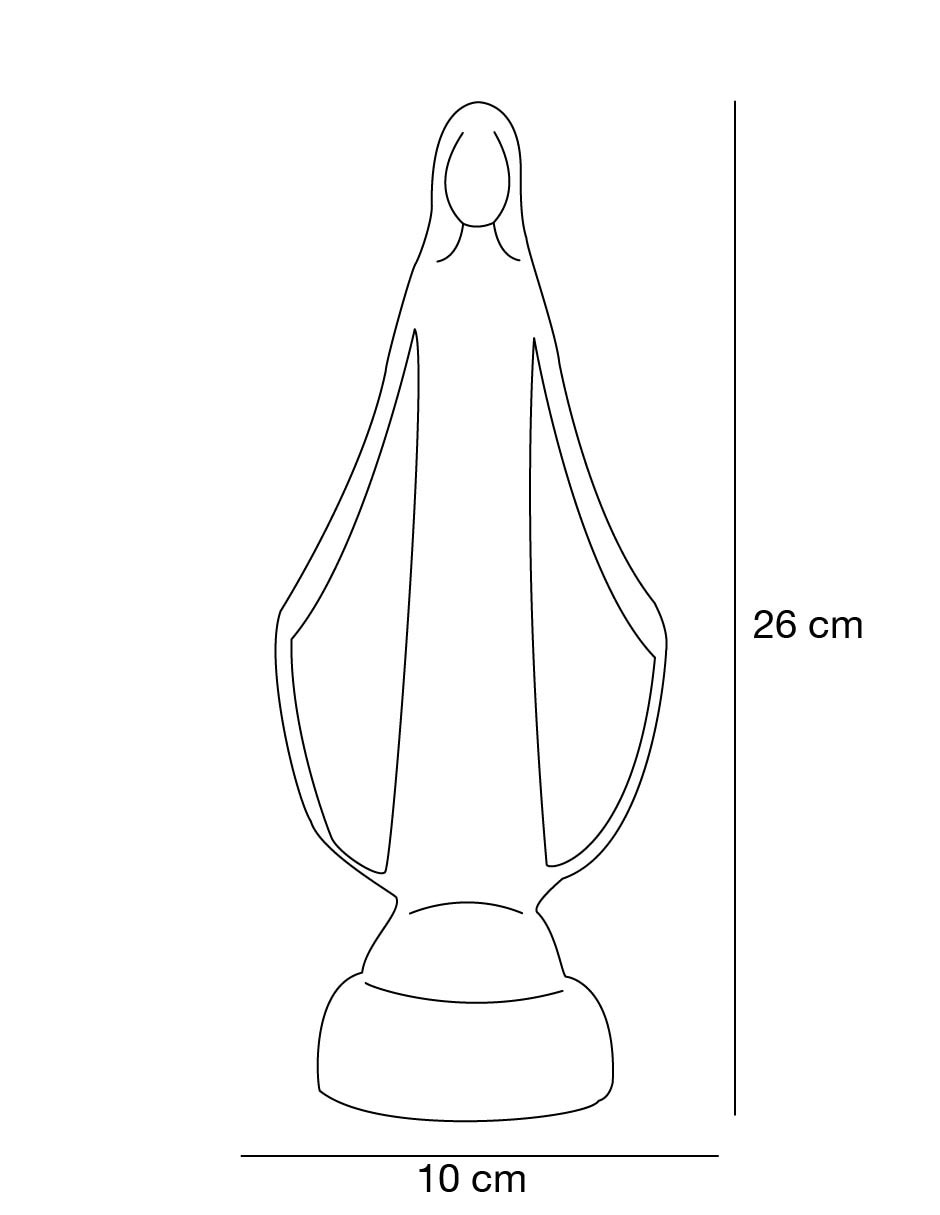 Figura asimétrico Virgen María de porcelana 4