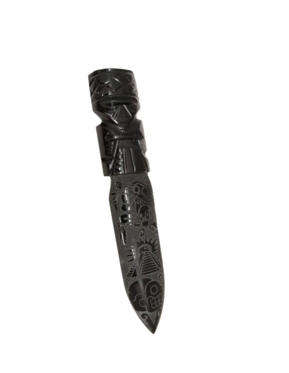 Escultura de daga Obsidiana de vidrio 3