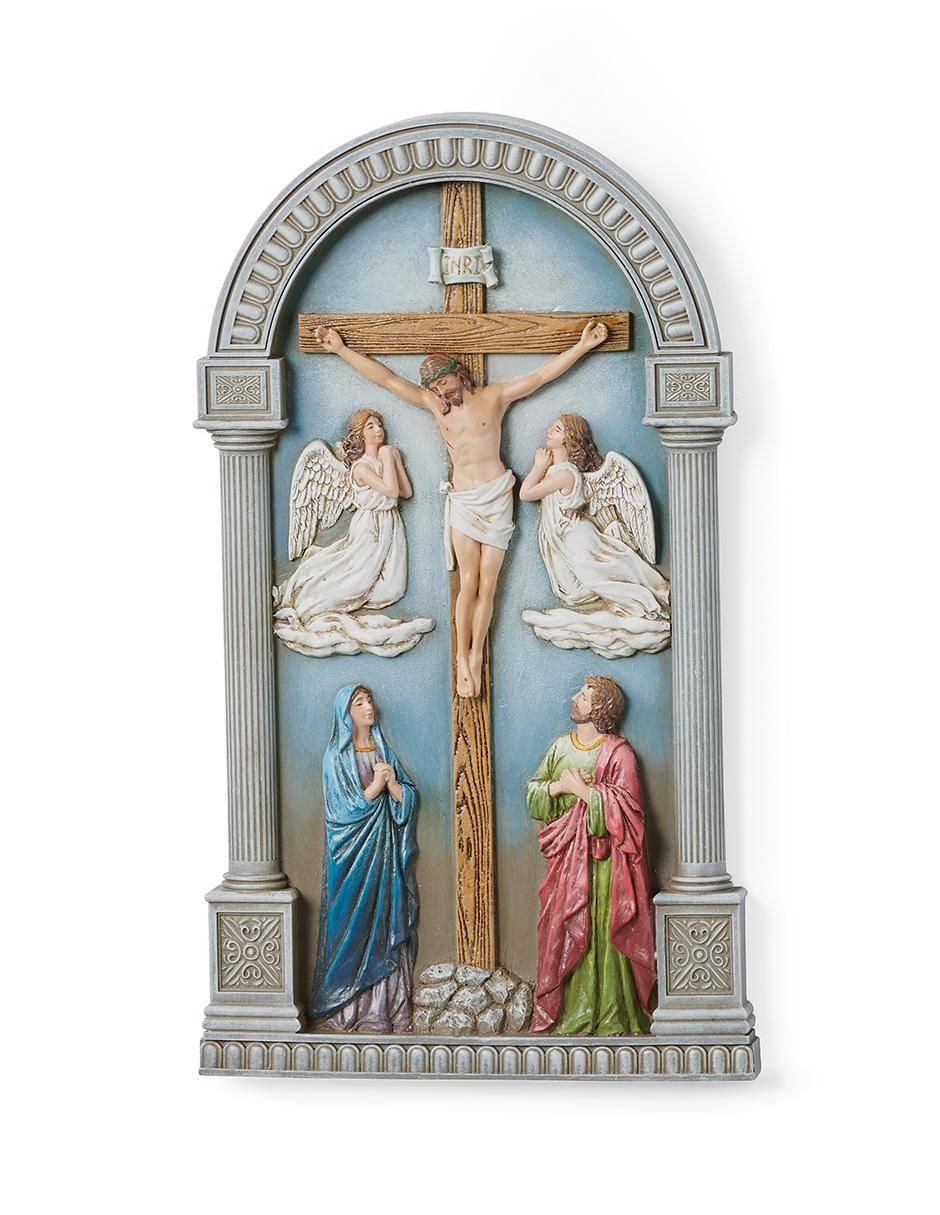 Escultura religiosa Cristo Crucificado de poliresina Escultura religiosa Cristo Crucificado de poliresina