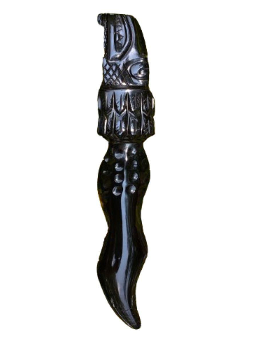 Escultura asimétrico Obsidiana de vidrio Escultura asimétrico Obsidiana de vidrio