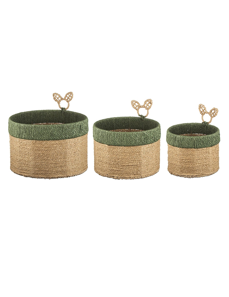 Set cesto multiusos Grass de papel