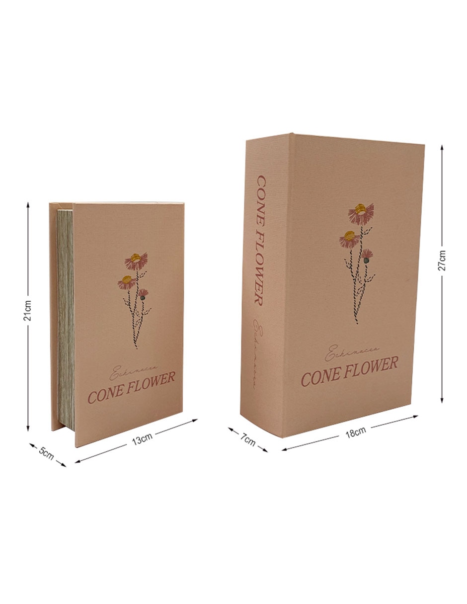 Caja decorativa Oasis Floral rectangular con 2 piezas 6
