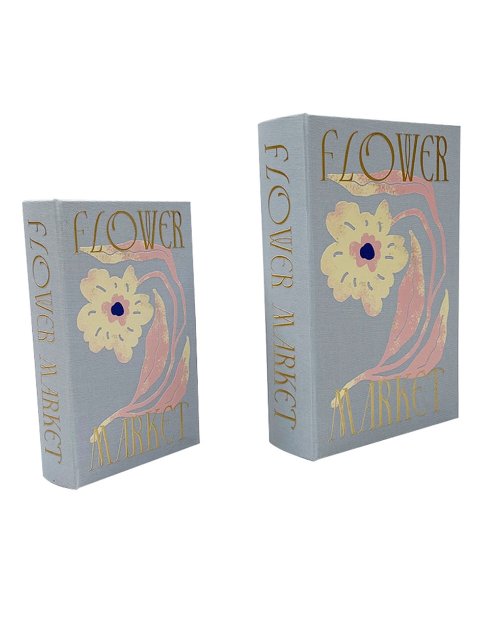 Caja decorativa con set Flower Market rectangular con 2 piezas