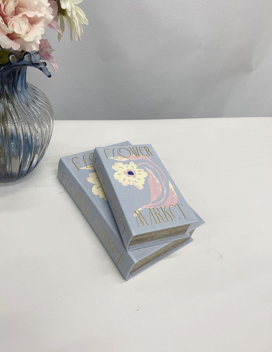 Caja decorativa con set Flower Market rectangular con 2 piezas 5
