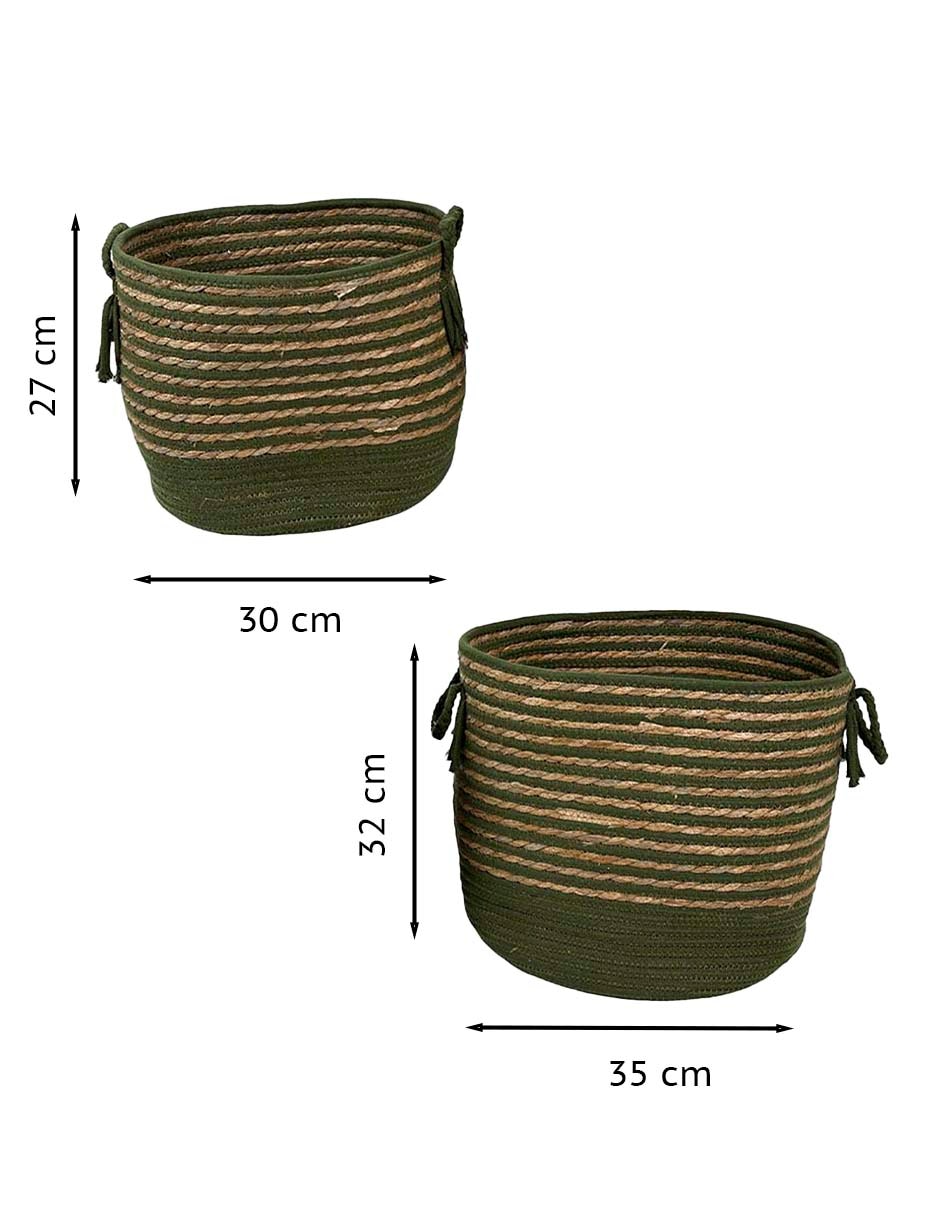 Set cesto multiusos Natural Leaf 3