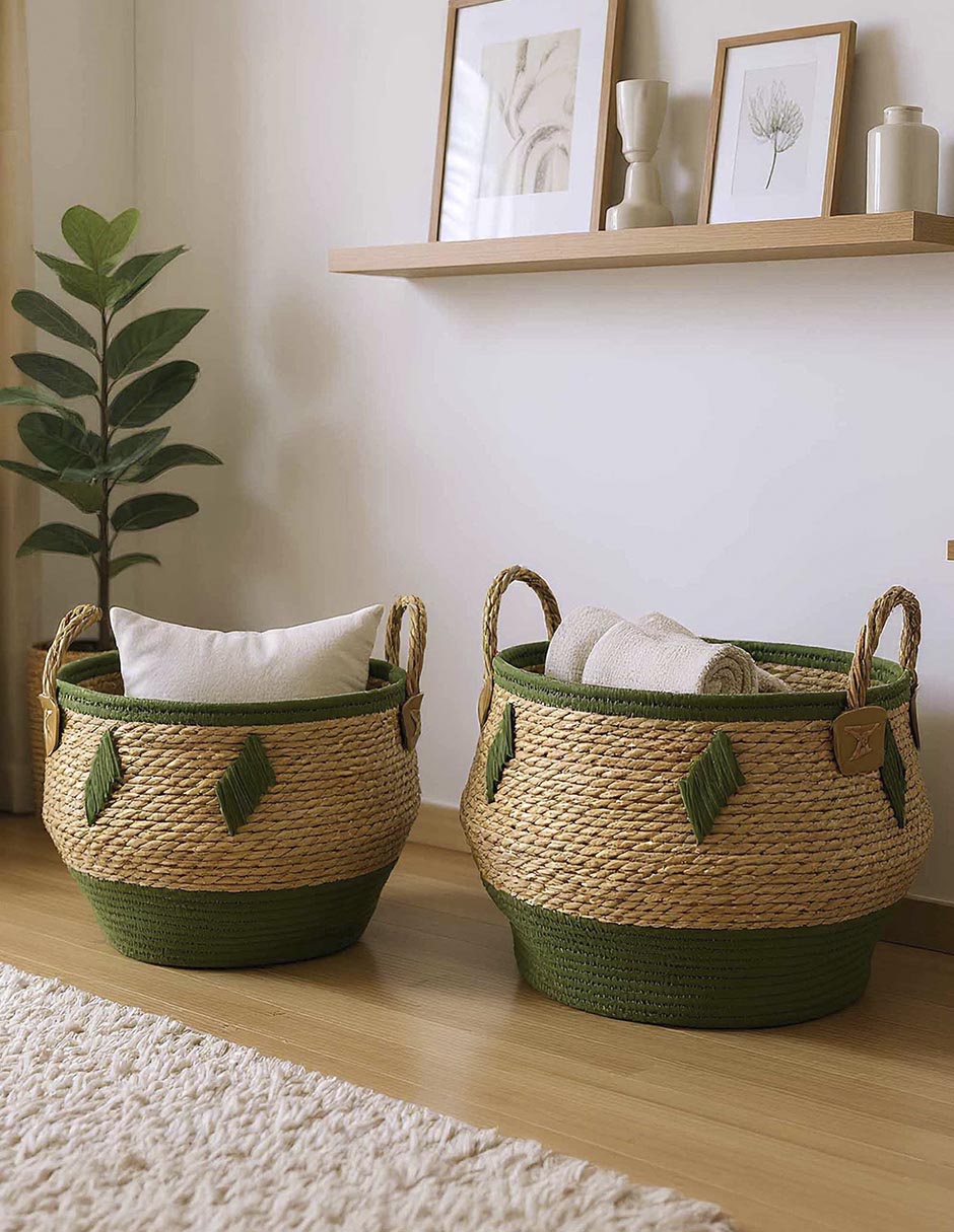 Set Cesto multiusos Natural Leaf 2