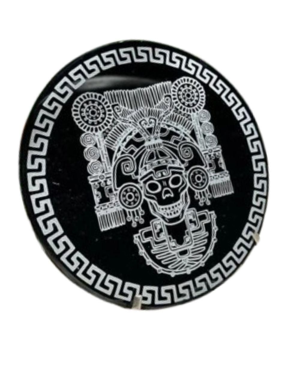 Escultura circular Obsidiana de vidrio 3